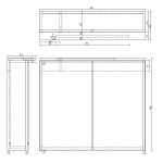 AQUALINE - KAWA STRIP Galérka s LED osvetlením 90x70x22cm, biela WGL90S