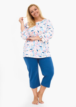 Cornette 732/452 Amelia 2 3/4 3XL-5XL dámske pyžamo white-marine 5XL