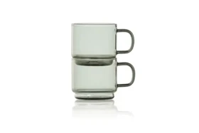 AdHoc IMPACT sada 2 hrnčekov na espresso tmavé sklo / Hrnček na espresso / 70 ml / Borosilikátové sklo (TK85)