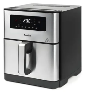 Breville VDF131X strieborná/čierna / Teplovzdušná fritéza / 1700 W / 9 l / dotykový displej / 6 programov (VDF131X)