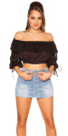 Sexy Off Shoulder Crop lace shirt