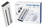 USB Hub 10 portov USB-A/C / USB rozbočovač / USB 3.2 / Prepínač zapnutie/vypnutie portov (UA0448)