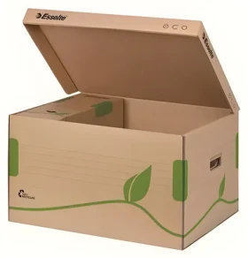 Leitz Esselte ECO hnedá / Archivačný box s vekom / na krabice 80/100 mm / 439×242×345 mm (623918)