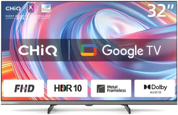 32" CHiQ L32FM9V čierna / 1920 x 1080 / LED / Google TV / HDMI / USB / Wi-Fi / BT (L32FM9V)