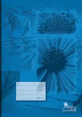 Notes 440 Eco Modré kvety / Školský zošit / A4 / čistý / 40 listov (440eco)