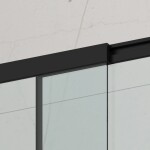 Vaňová zástena SAT Vision 140x120 cm čierna SATVZVI120CT SATVZVI120CT