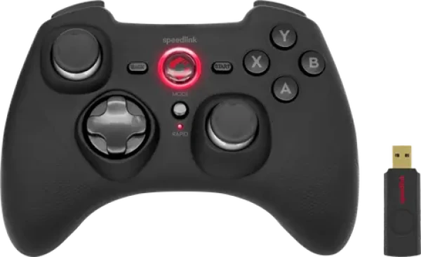 RAIT Gamepad - Wireless čierna / bezdrôtový gamepad / pre pc PS3 Switch / vibrácie / 2.4GHz (SL-650110-BK)
