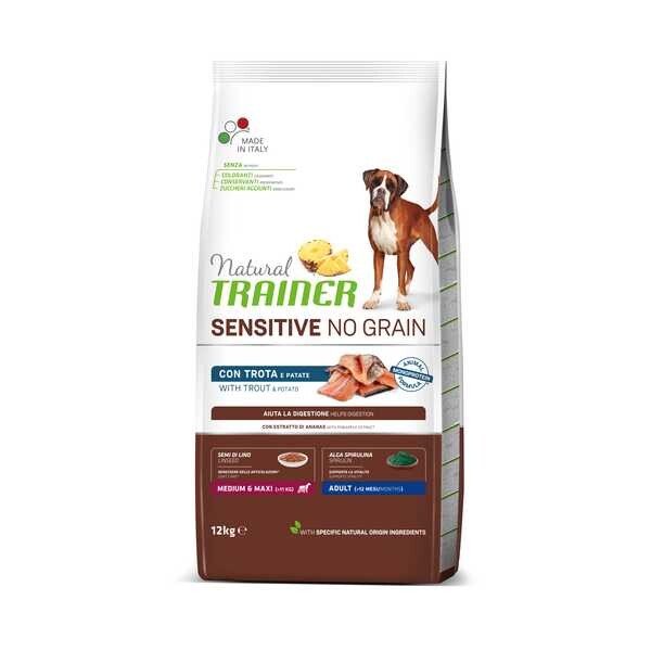 Natural Trainer Sensitive Dog No Grain M/M Pstruh 12kg