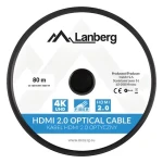 Lanberg HDMI 2.0 AOC 80m / Kábel / M/M / čierny (CA-HDMI-20FB-0800-BK)