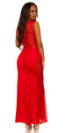 Sexy KouCla evening dress with lace & Sexy back red M