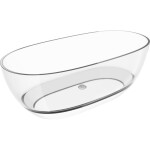 MEXEN - Pure clear voľne stojaca vaňa transparentná 170 x 80, korok chróm 58071708008