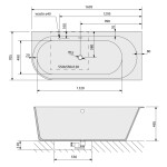 POLYSAN - SUSSI R rohová stojaca vaňa liaty mramor 170x70x49,5cm, biela 90177R