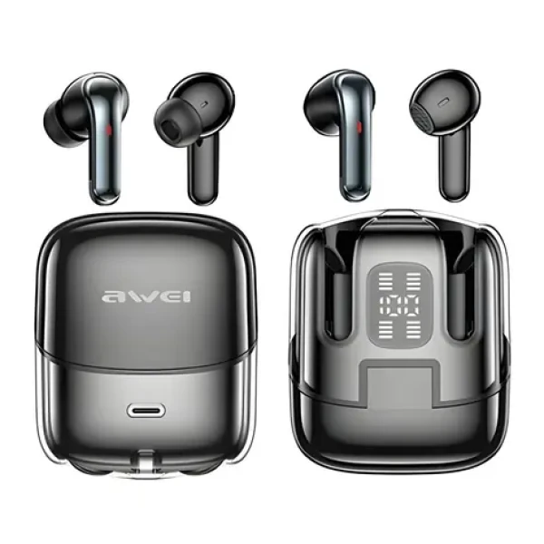 Awei T79 čierna / Bezdrôtové slúchadlá / TWS / ENC / Bluetooth 5.3 / dokovacia stanica (T79)