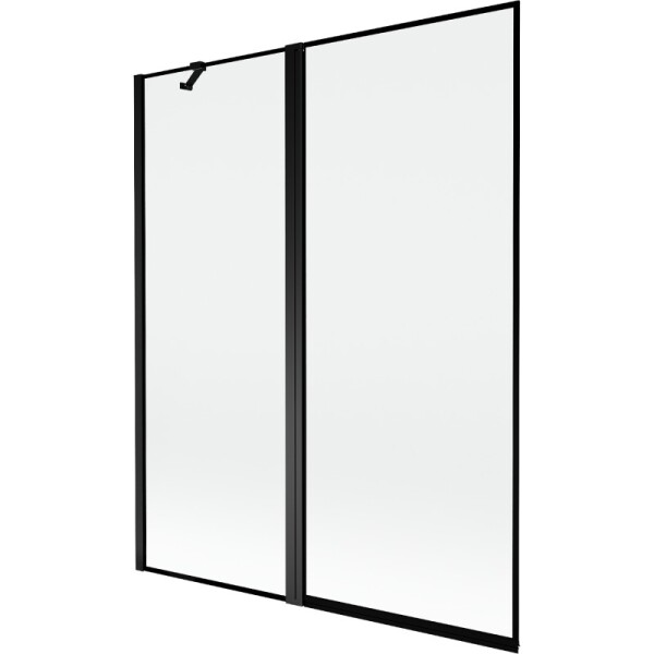 MEXEN - MIST vaňová zástena 140x150 cm 6mm f+s, čierna, okraj, ľavá 8A9-140-011-70-70-L