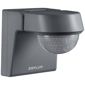 ESYLUX EM10025402 na strop, montáž na stenu, na omietku senzor pohybu 280 ° sivá IP55, IK07; EM10025402