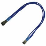 Nanoxia NX3PV3EB predlžovací kábel 3-pin Molex 30cm modrá / 9-2-017 / Single Sleeve (NX3PV3EB)