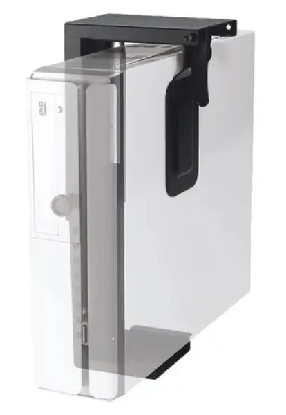 Neomounts CPU-D075BLACK čierna / držiak mini pc pod stôl / výška skrine 20-36 cm / šírka skrine 5-10 cm / nosnosť 10 kg (CPU-D075BLACK)