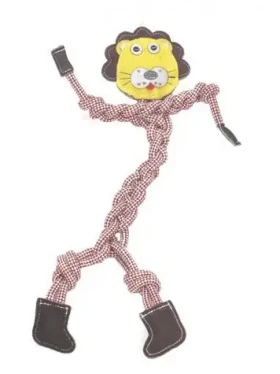 AnimALL Hračka Mr.Roper Lev koža+lano 47 cm/9 mm (110305)