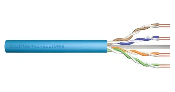 Digitus Cat6a / Inštalačný kábel / U/UTP / 500m / AWG 23/1 / LSZH / svetlo modrá (DK-1613-A-VH-5)
