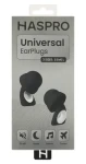 Haspro Universal čierna / Špunty do uší / silikónové / SNR 29 dB / vymeniteľné koncovky S,M,L