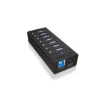 IcyBox IB-AC618 USB Hub čierna / 7x USB 3.0 (IB-AC618)