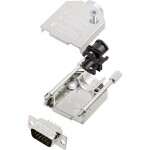Encitech DTZK09-HDP15-K 6355-0012-01 sada D-SUB kolíkové lišty 180 ° Pólov: 15 spájkovaný 1 sada; 6355-0012-01