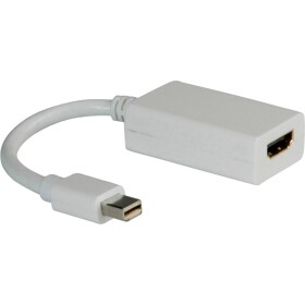 Roline Mini-DisplayPort / HDMI káblový adaptér Mini DisplayPort konektory, Zásuvka HDMI-A 0.10 m biela 12.03.3129 Kábel DisplayPort; 12.03.3129