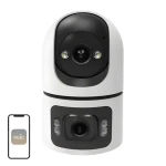 MOES WCM-Q09 / IP kamera / 8MP duálny objektív / Wi-Fi 6 / PTZ 300 ° / 60 ° / Nočné videnie (WCM-Q09-MS)
