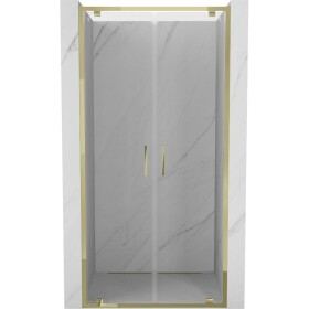 MEXEN - Exo sprchové dvere krídlové120, transparent, zlatá 8182-120-000-50-00