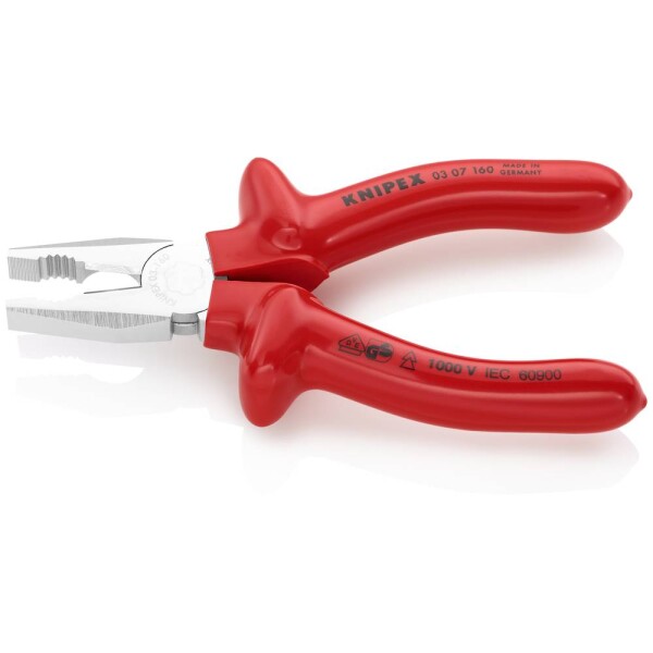 Knipex 03 07 160 VDE kombinované kliešte, 160 mm, DIN ISO 5746, DIN EN 60900; 03 07 160