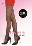 Pančuchy Gatta Lovely wz.09 20 den 5-XL nero 5-XL