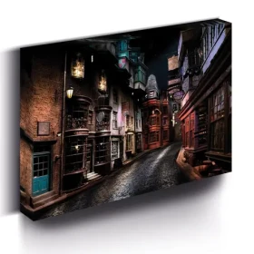 Pyramíd LED svietiaci obraz Harry Potter - Priečna ulica / Obraz / 30x40 cm / napájanie 3x AA (WDCL12579EPM)