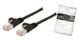 Shiverpeaks Cat7 5 m čierna / Patch kábel / plochý / U/FTP / RJ45-RJ45 / 600 MHz (BS75515-SLS)
