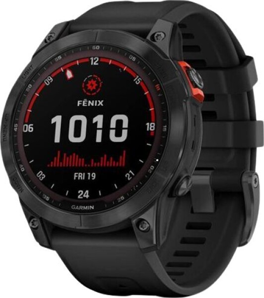 Garmin fenix 7 Solar šedo-čierna / Chytré hodinky / GPS / 1.3 dotykový displej / mapy / BT / WiFi / vodeodolné (010-02540-11)