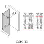CERANO - Sprchová zástena Walk-in Onyx Corner Cube Ľ/P - 8 mm - hranatá vzpera - chróm, bronzové sklo - 150x50x200 CER-688450