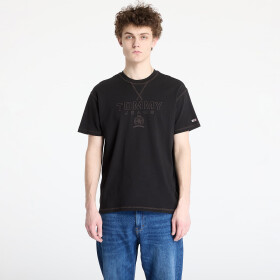 Tričko Tommy Jeans Relaxed Tonal Crest Tee Black M