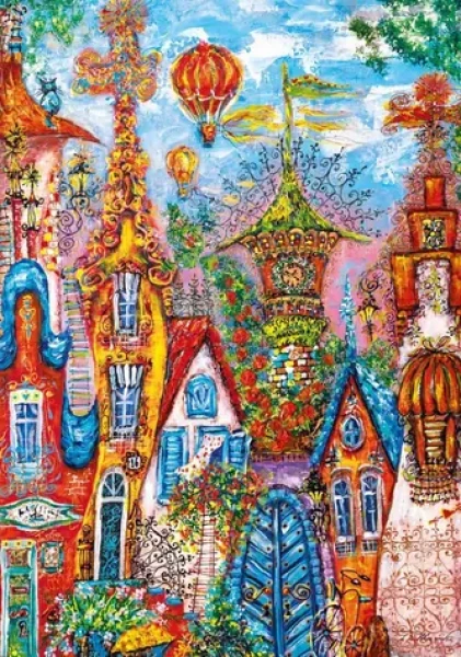 HEYE Puzzle Charming Village: Modrá brána