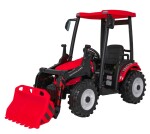 Mamido Detský elektrický traktor MEGA D68 24V s prívesom červený