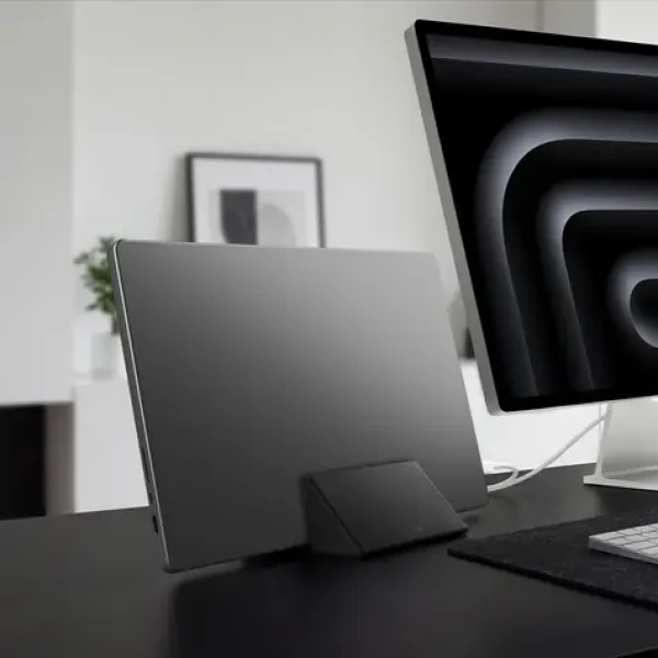 Spigen Slim Fold LD201-S9 čierna / Stojanček na notebook / stojan + vertikálny dock / 25 ° (AMP11118)
