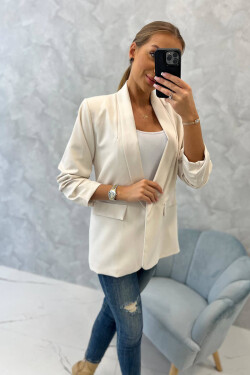 Bunda s klopami elegantná svetlo béžová UNI