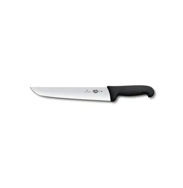 VICTORINOX Fibrox 28 cm čierna / Porážací nôž / Hladké ostrie / Fibrox rukoväť (5.5203.28)