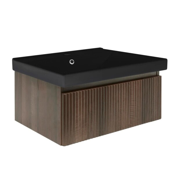 Kúpeľňová skrinka s umývadlom SAT Evolution 78x30x45 cm orech mat SATEVO80NAU1MB SATEVO80NAU1MB