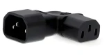 Nedis napájací adaptér IEC-320-C14/C13 čierna / Napájací adaptér / Uhlový pravý / Poniklované konektory (CEGB11904BK)