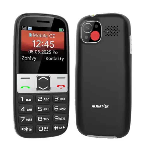 Aligator A775 Senior čierny + stolná nabíjačka (A775BK)