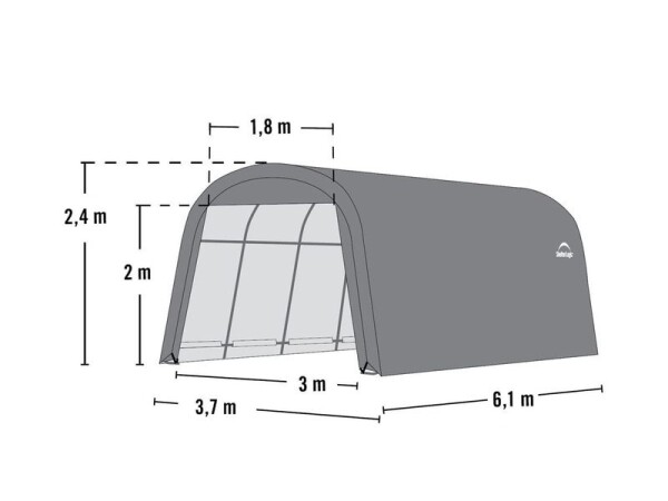 Plachtová garáž – ShelterLogic 3,7 × 6,1 m