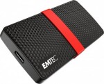 EMTEC Power Plus X200 128GB SSD čierna / Externý SSD / čítanie: 450 MBs / zápis: 420 MBs / USB-C 3.1 / 3y (ECSSD128GX200)