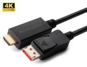 MicroConnect DisplayPort 1.4 (M) - HDMI (M) 1,5 m čierna / Kábel / 4K / 60 Hz (MC-DP-HDMI-1504K)