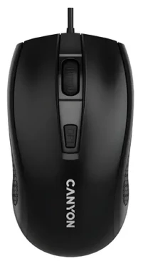Canyon M-4 čierna / Myš optická / USB / 1600 dpi / 4 tlačidlá / symetrická (CNE-CMS4)