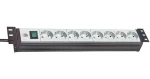 Brennenstuhl Premium Line 19" napájacia lišta čierno-šedá / Napájacia lišta / 8x zásuvka / IEC C14 / 3 m / 1,5 U (1156057018)