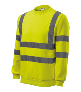 HV Essential unisex fluorescenčná žltá mikina 2XL